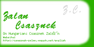 zalan csasznek business card